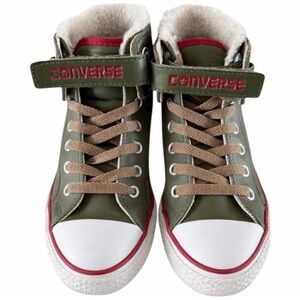 Converse Chuck Taylor All Star Kids Fleece Lined High Top Sneakers Size 2